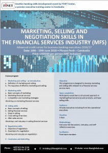 Marketing, Selling And Negotiating Skills In The Financial Services Industry